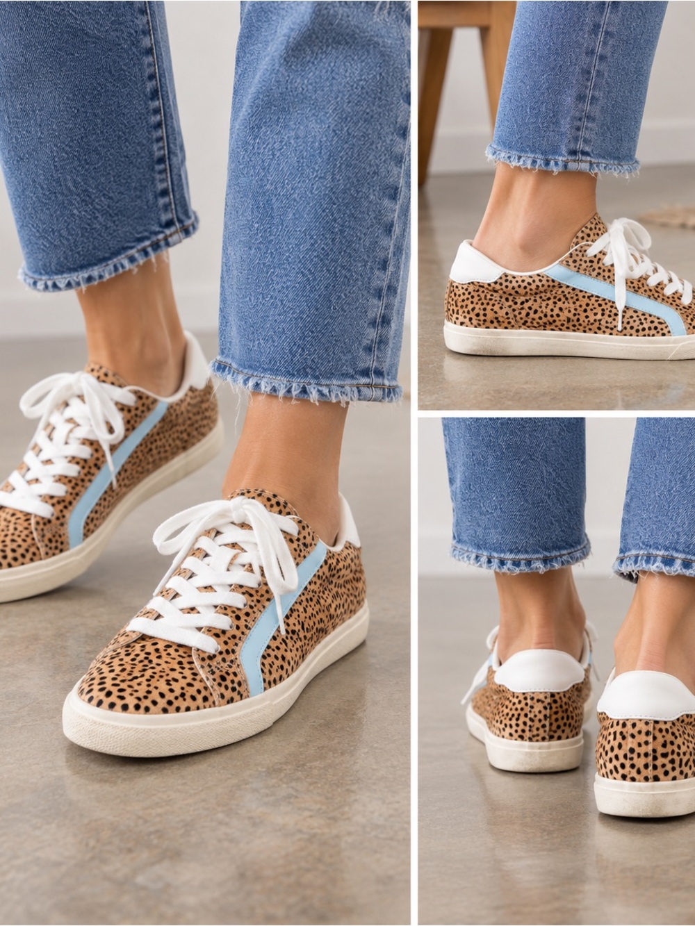 Madewell Sidewalk Low-Top Sneakers – Spotted Leopard Calf Hair – Women’s Size 10